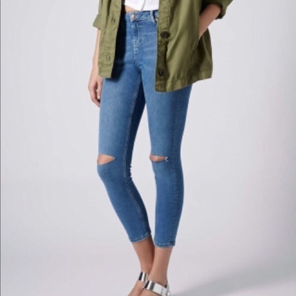 topshop leigh ripped jeans